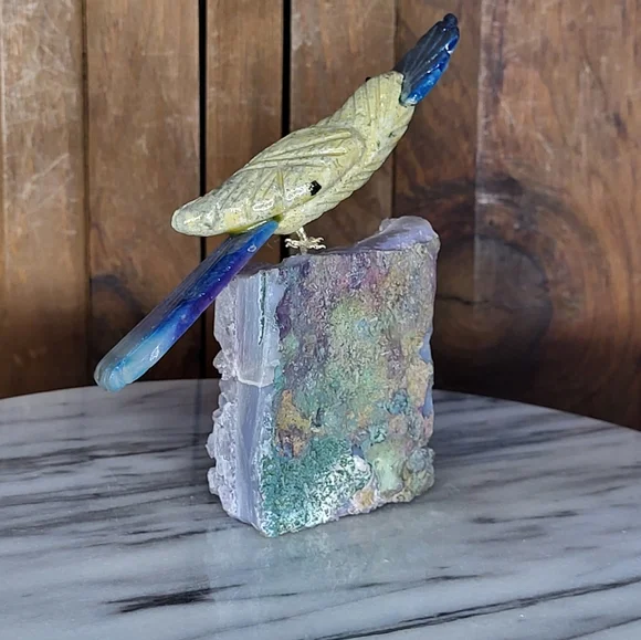 Amethyst Stone Parrot